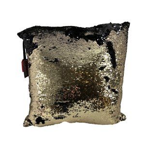 Tracee Ellis Ross Throw Pillow Gold Black Sequin Reversible Glitter Mermaid New